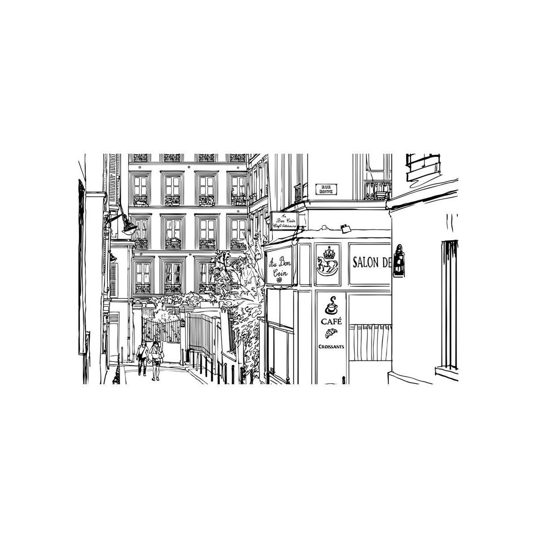 Voir la diapositive 2 : Paris Prix Papier peint  a walk through parisian streets ii  270x450cm
