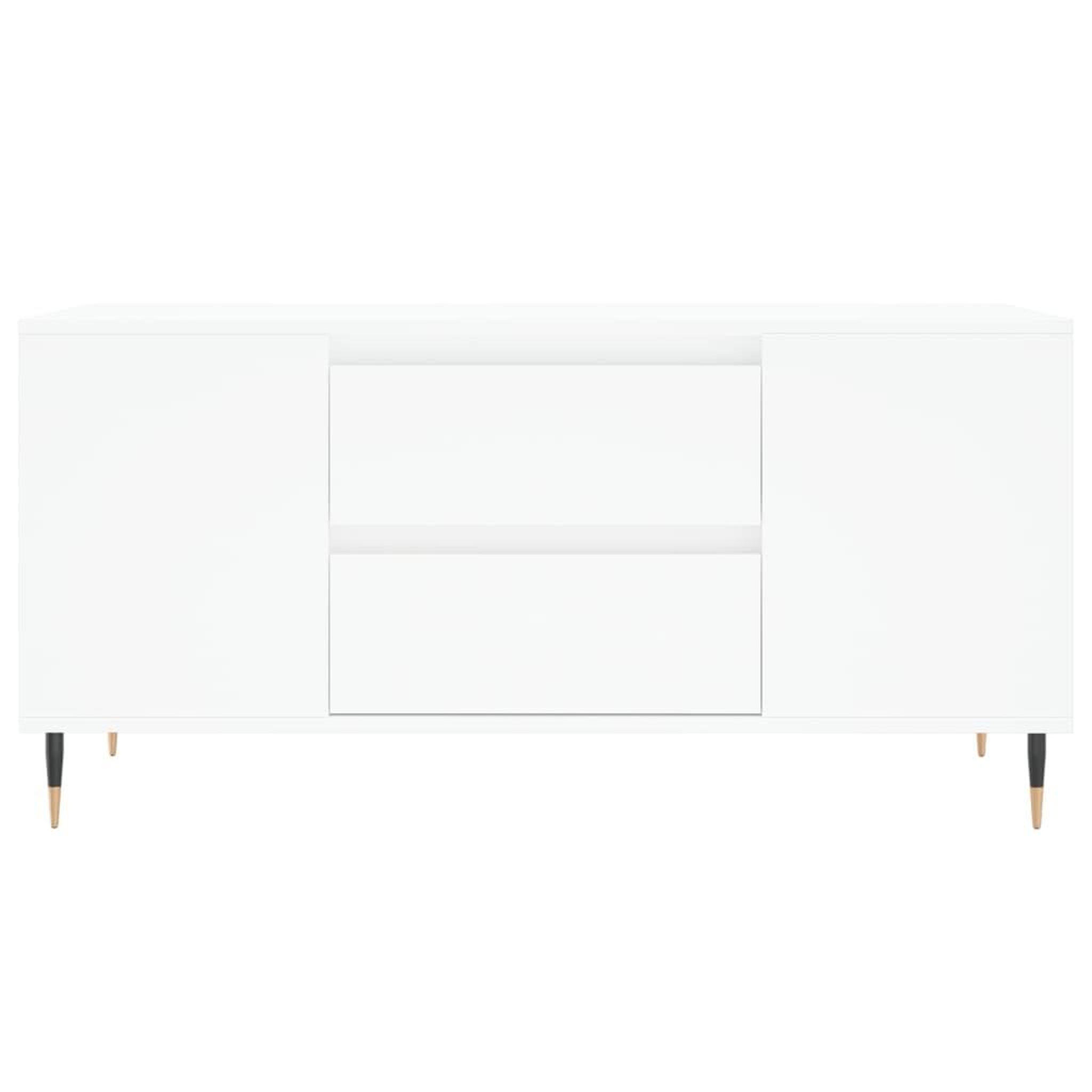 Voir la diapositive 5 : VIDAXL Table basse blanc 102x44,5x50 cm bois d'ingenierie