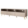 Voir la diapositive 1 : BEST MOBILIER Sorolla - meuble tv - 3 tiroirs et 3 niches - 195 cm