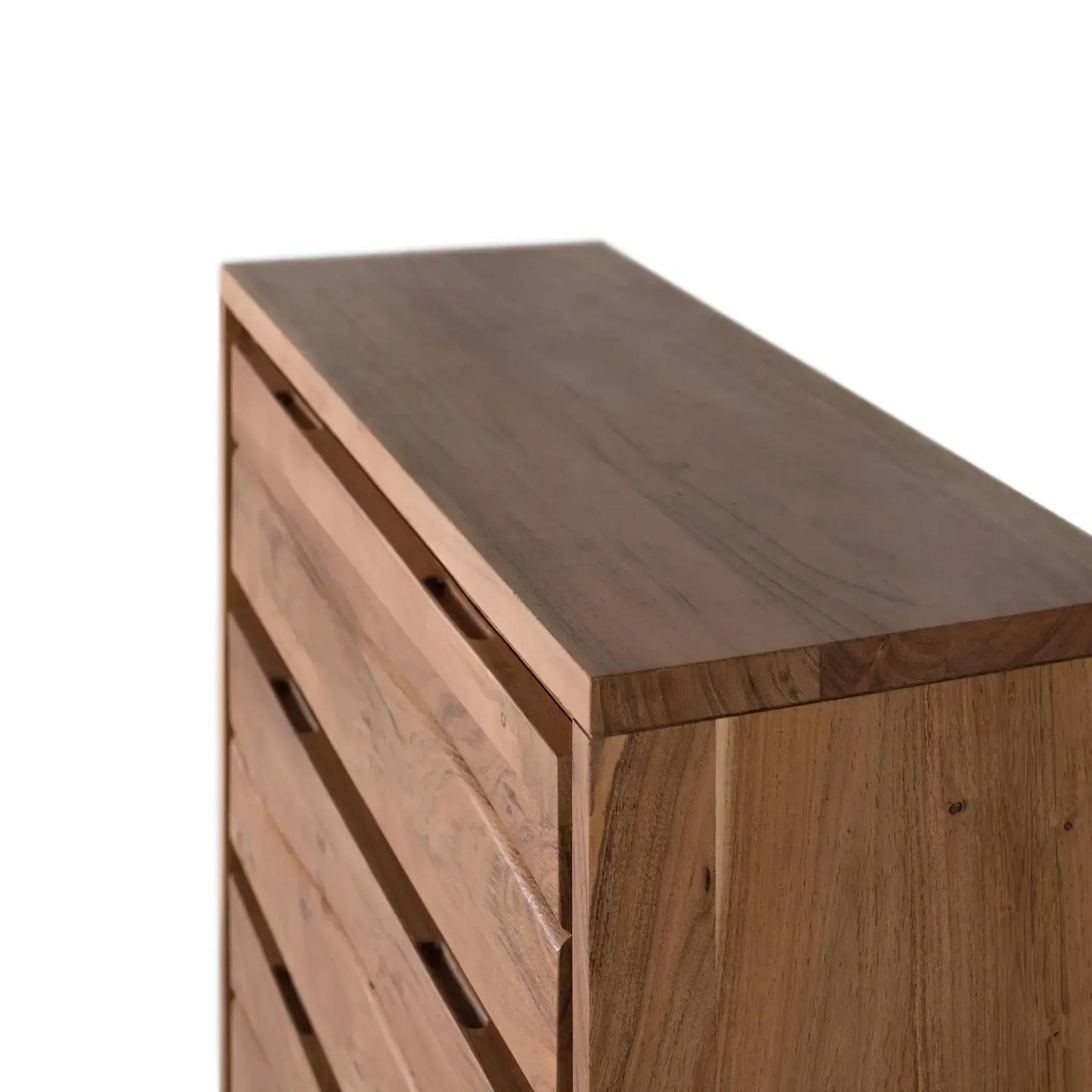 Voir la diapositive 4 : GINER Y COLOMER SL Commode en bois d'acacia 91 cm style rustique moderne