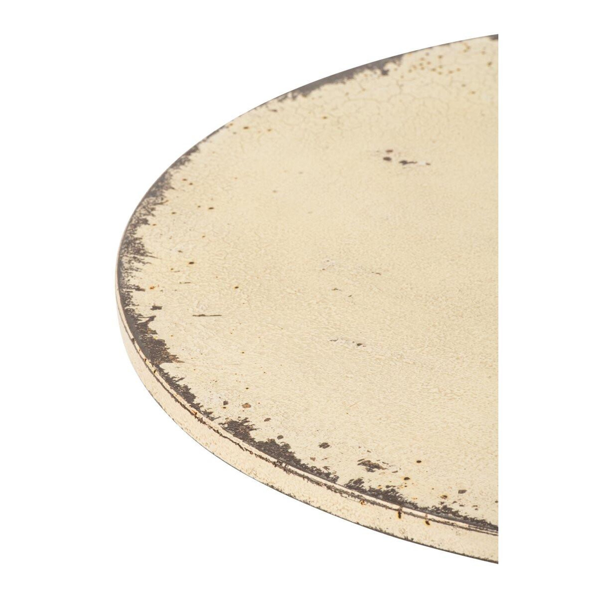 Voir la diapositive 2 : J-LINE Table de Jardin Ronde  Naïs  78cm Blanc Cassé