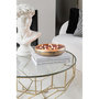 Voir la diapositive 5 : Paris Prix Table Basse Design en Verre  Moza  90cm Or