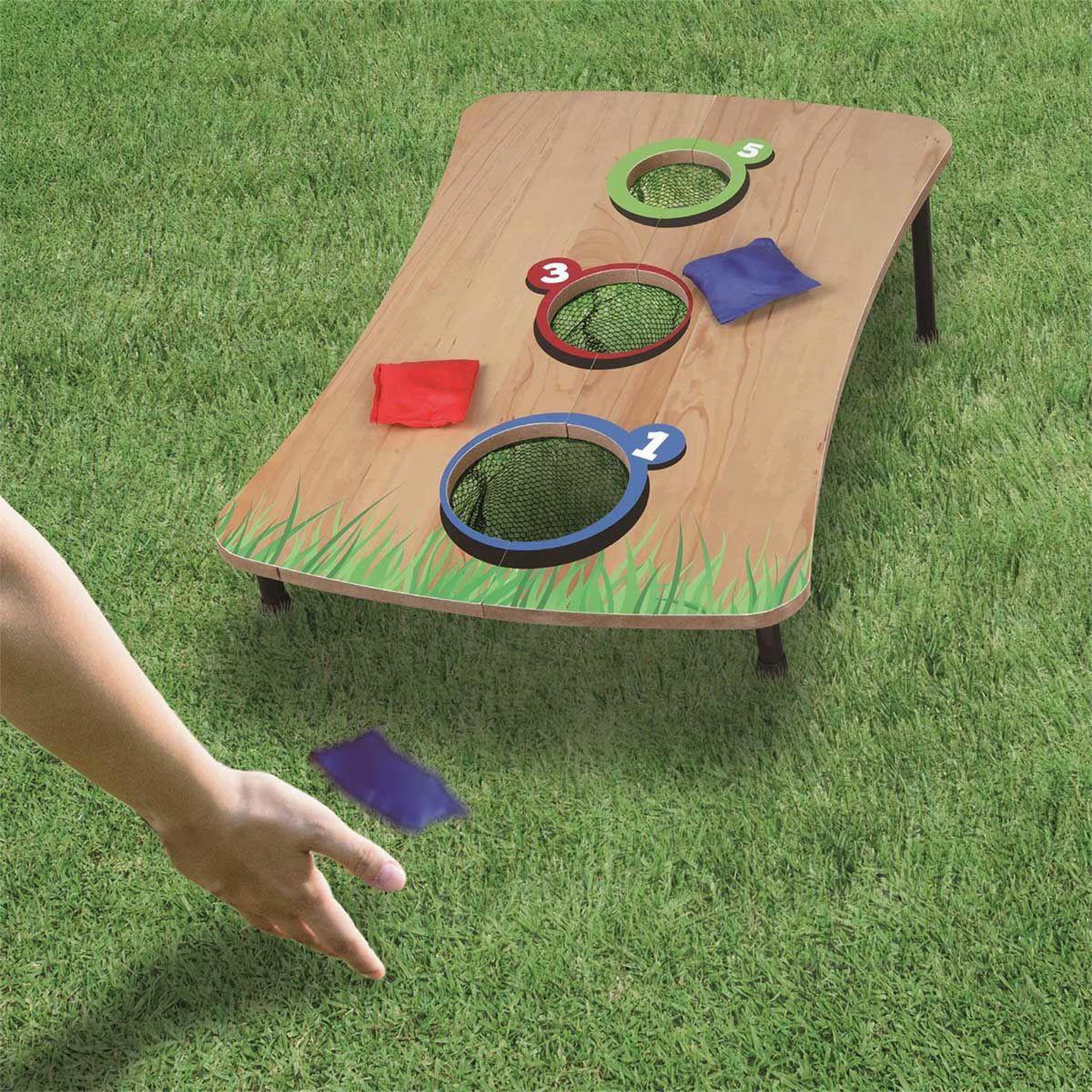 Voir la diapositive 5 : The Home Deco Factory Jeu en bois  lancer de sac  60cm naturel