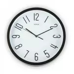  Horloge Murale Noir Plastique (Ø 30 cm)