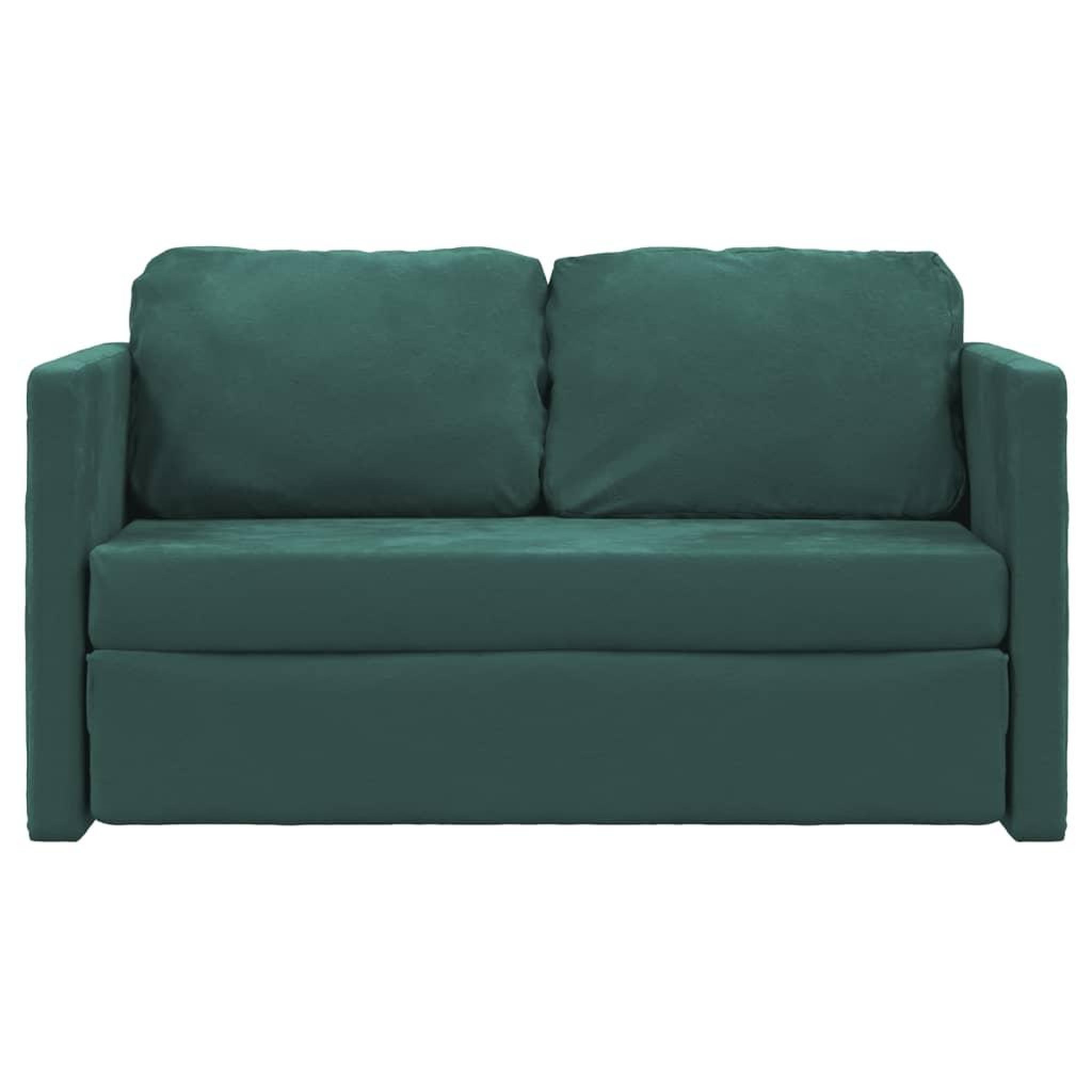Voir la diapositive 5 : VIDAXL Canape-lit 2 en 1 vert fonce 122x204x55 cm velours