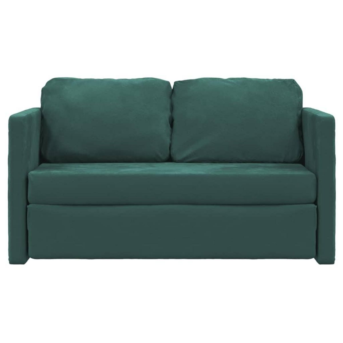 VIDAXL Canape-lit 2 en 1 vert fonce 122x204x55 cm velours