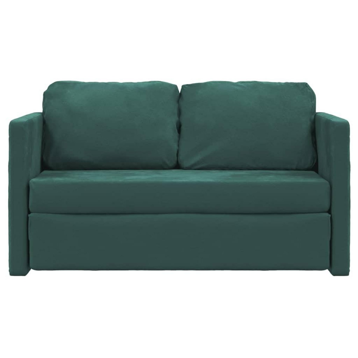 VIDAXL Canape-lit 2 en 1 vert fonce 122x204x55 cm velours