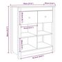 Voir la diapositive 6 : VIDAXL Buffet Gris 70x35x80 cm Bois massif de pin