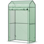 Voir la diapositive 1 : OUTSUNNY Serre de jardin serre à tomates anti-UV dim. 100L x 51l x 170H cm porte zipée déroulante métal thermolaqué PE vert