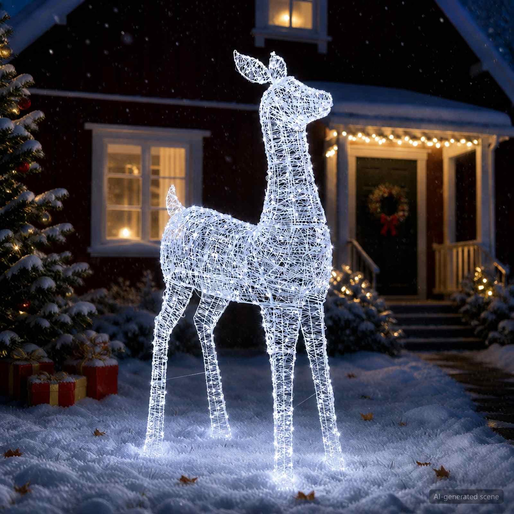 Voir la diapositive 2 : VIDAXL Renne de Noël lumineux a LED LOVIISA 900 LED Blanc froid