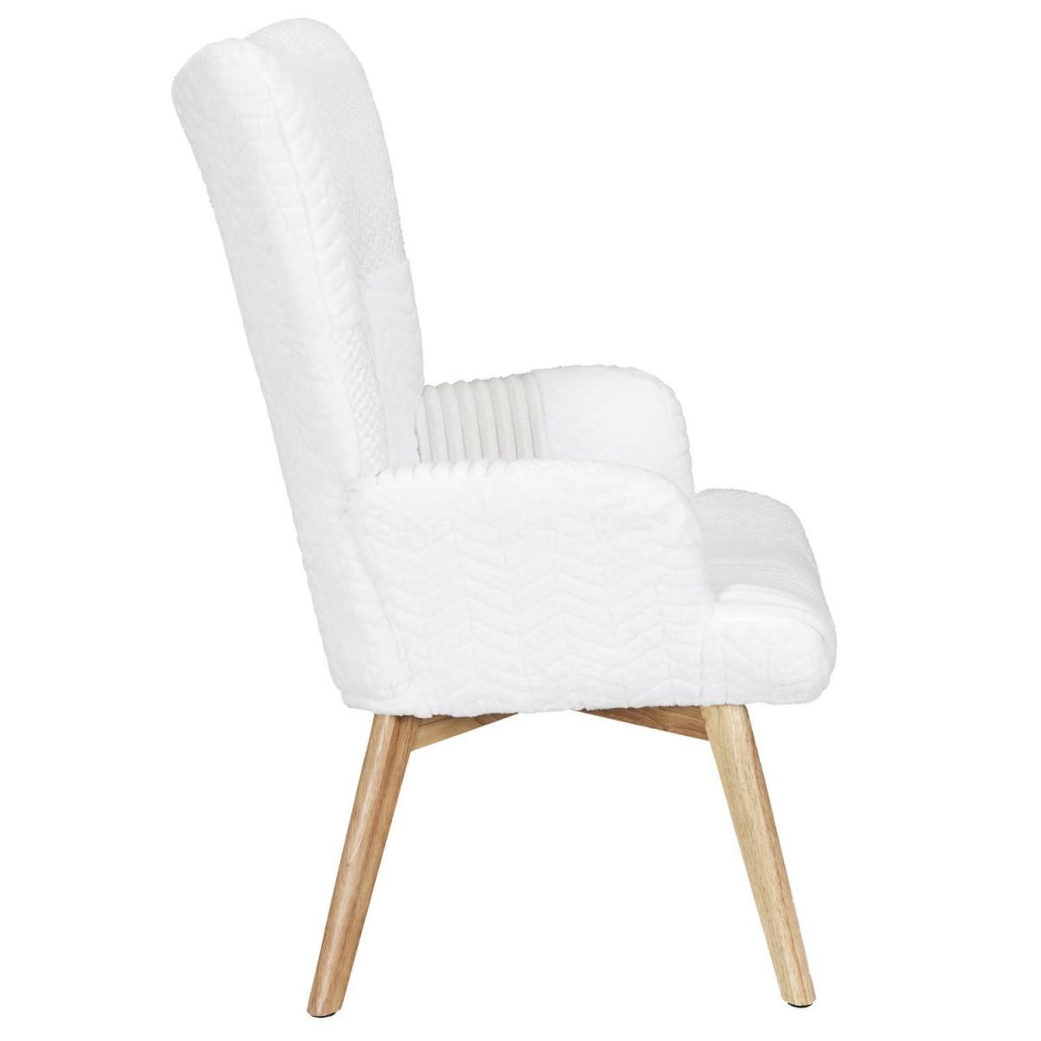 Voir la diapositive 3 : The Home Deco Factory Fauteuil patchwork  helsinki  100cm blanc