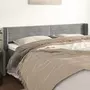 VIDAXL Tete de lit avec oreilles Gris clair 183x16x78/88 cm Velours