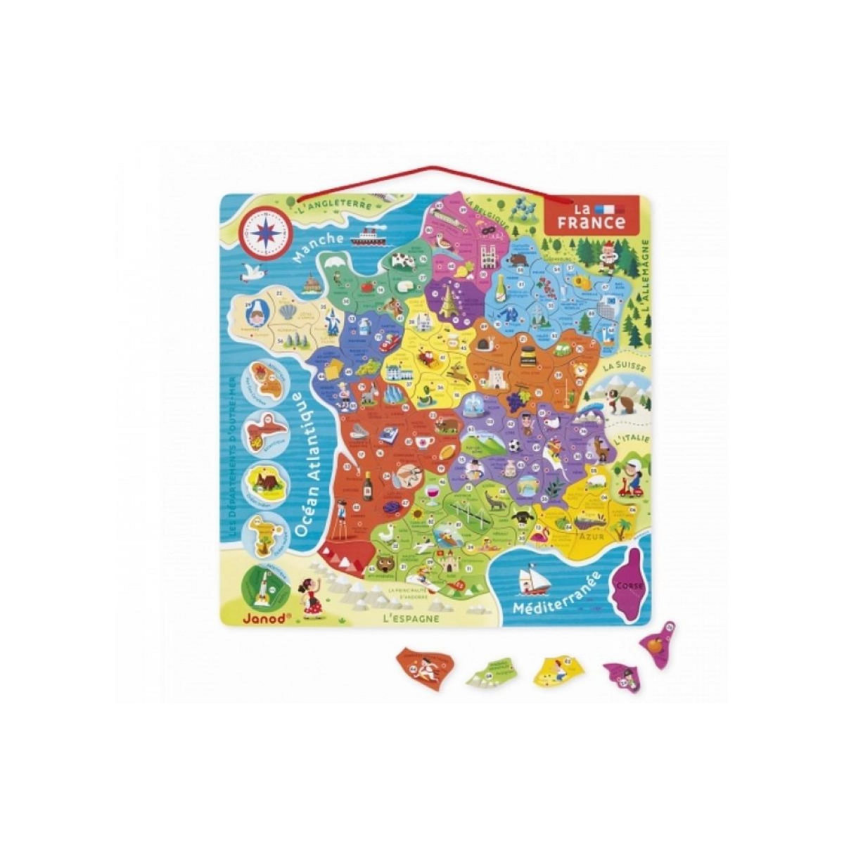 Juratoys-Janod Puzzle magnetique France 93 pcs