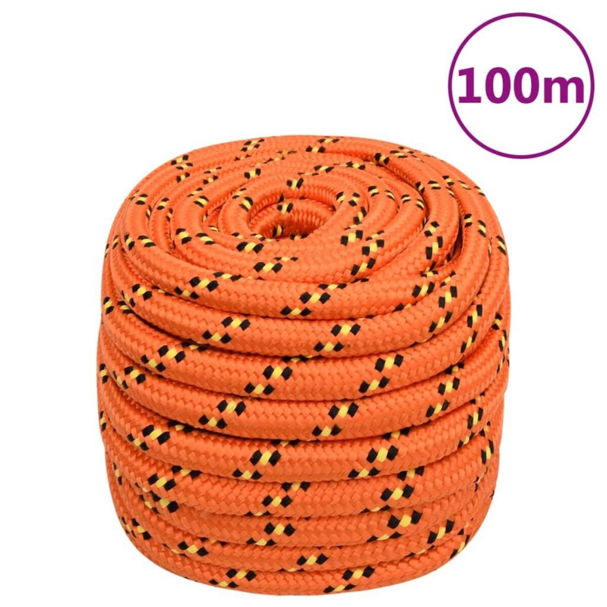 VIDAXL Corde de bateau Orange 20 mm 100 m Polypropylene
