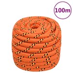 VIDAXL Corde de bateau Orange 20 mm 100 m Polypropylene