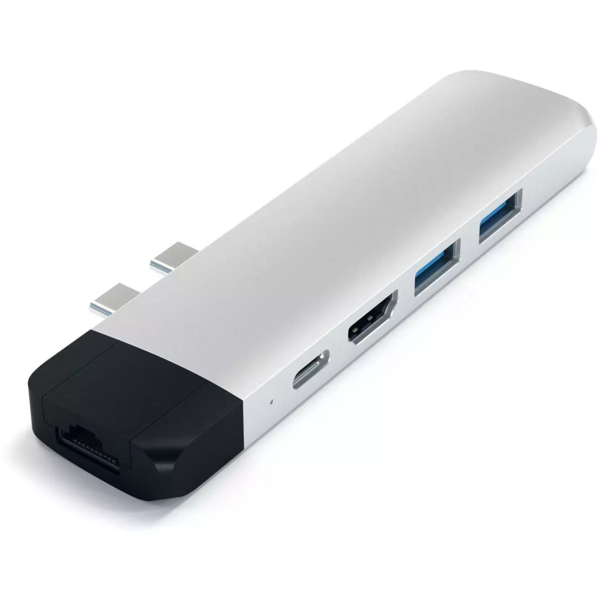 SATECHI Hub USB C USB-C Pro + Ethernet/4K Hdmi silver