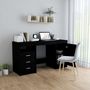 Voir la diapositive 3 : VIDAXL Bureau Noir 140x50x76 cm Bois d'ingenierie