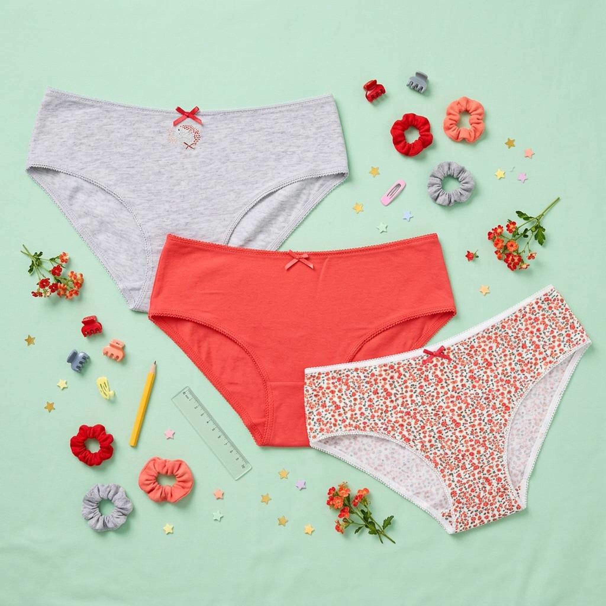 Voir la diapositive 2 : OZABI OZABI Pack Culottes Fille Coton - Lot de 6