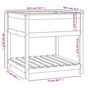 Voir la diapositive 6 : VIDAXL Jardiniere avec etagere Blanc 82,5x82,5x81cm Bois massif de pin