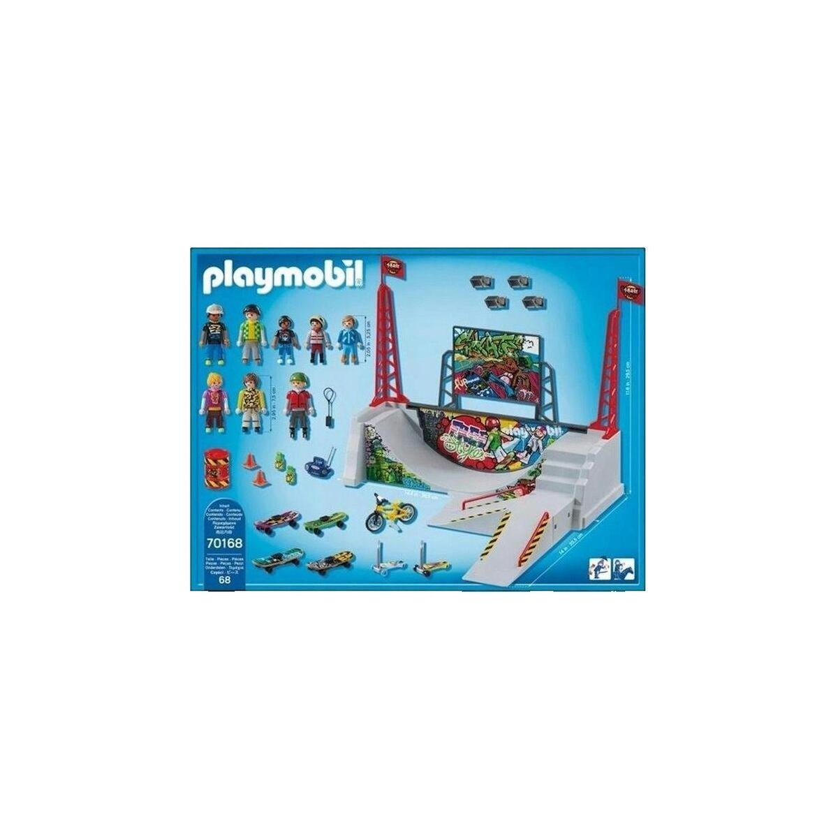 PLAYMOBIL Jeu de construction Playmobil Ensemble Skatepark coloré