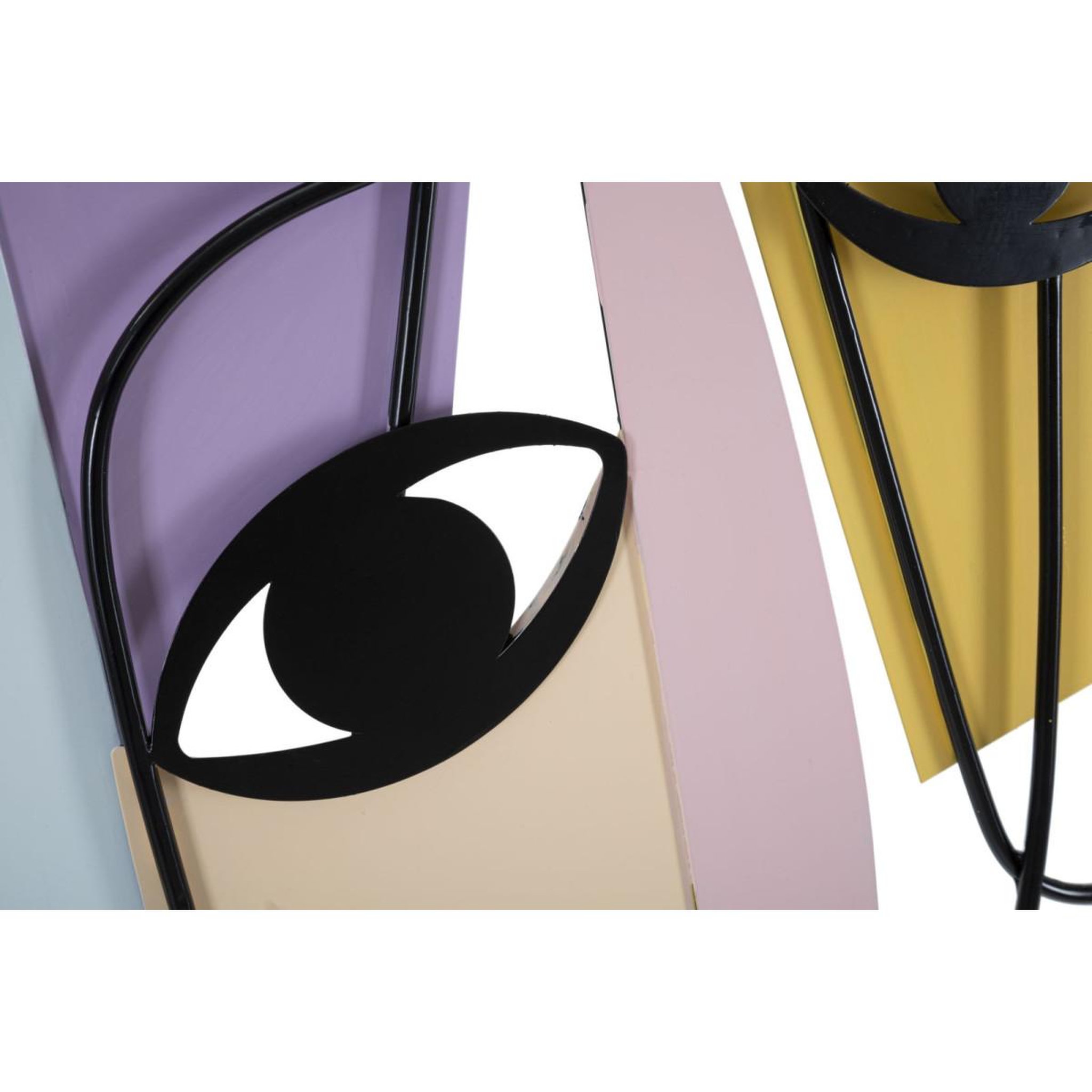 Voir la diapositive 4 : Paris Prix Décoration murale en métal  eyes  120cm multicolore
