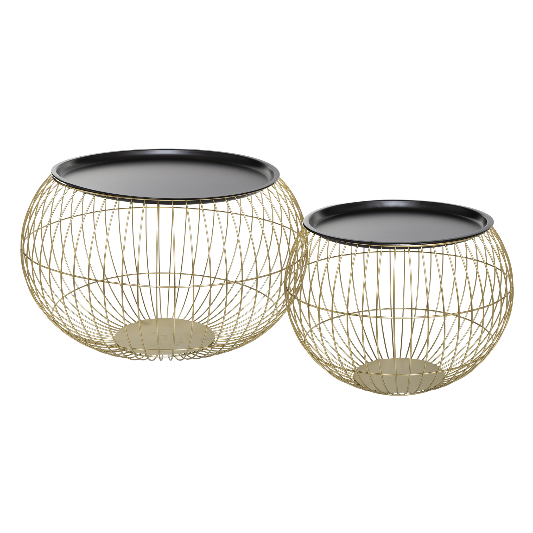 Voir la diapositive 2 : ATMOSPHERA Lot de 2 tables basses rondes ELEA   