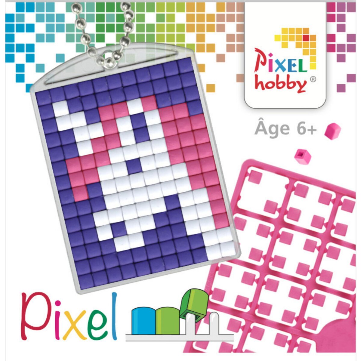 MegaCrea PIXEL Kit créatif porte-clé 4x3cm Licorne