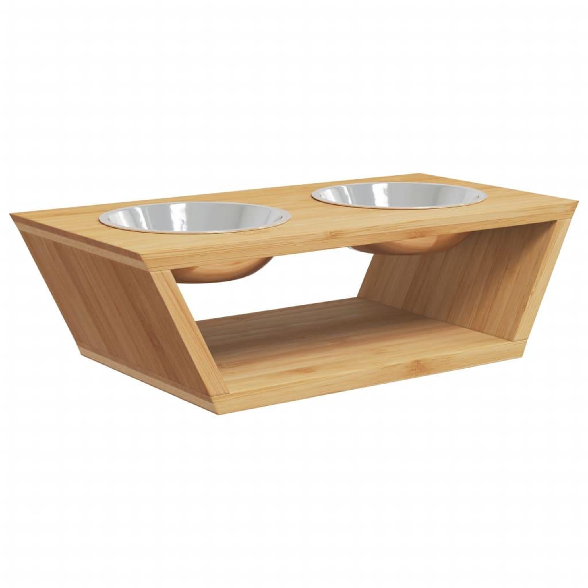 Voir la diapositive 5 : VIDAXL Bols sureleves pour chiens 35,5x18x10,5 cm bambou