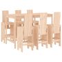 Voir la diapositive 2 : VIDAXL Ensemble de bar de jardin 7 pcs Bois de pin massif