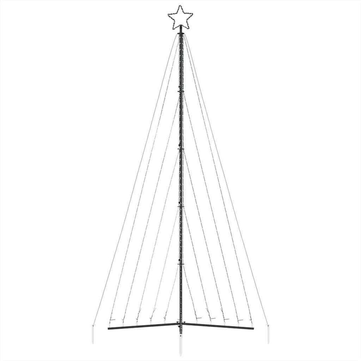 VIDAXL Sapin de Noël a LED 570 LED blanc chaud 399 cm