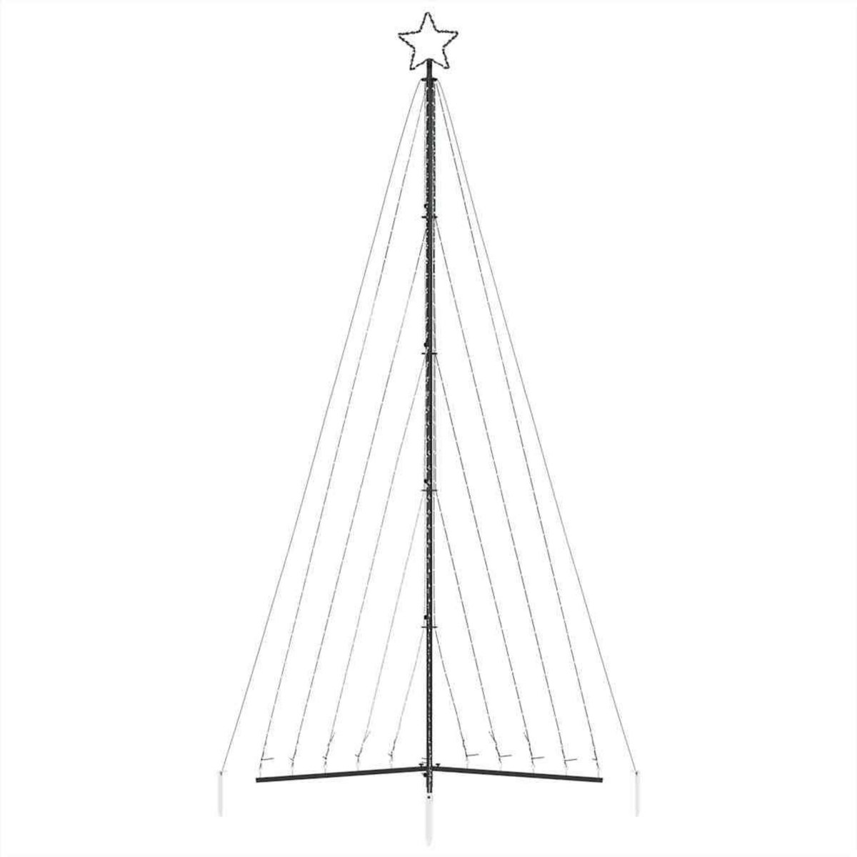 VIDAXL Sapin de Noël a LED 570 LED blanc chaud 399 cm