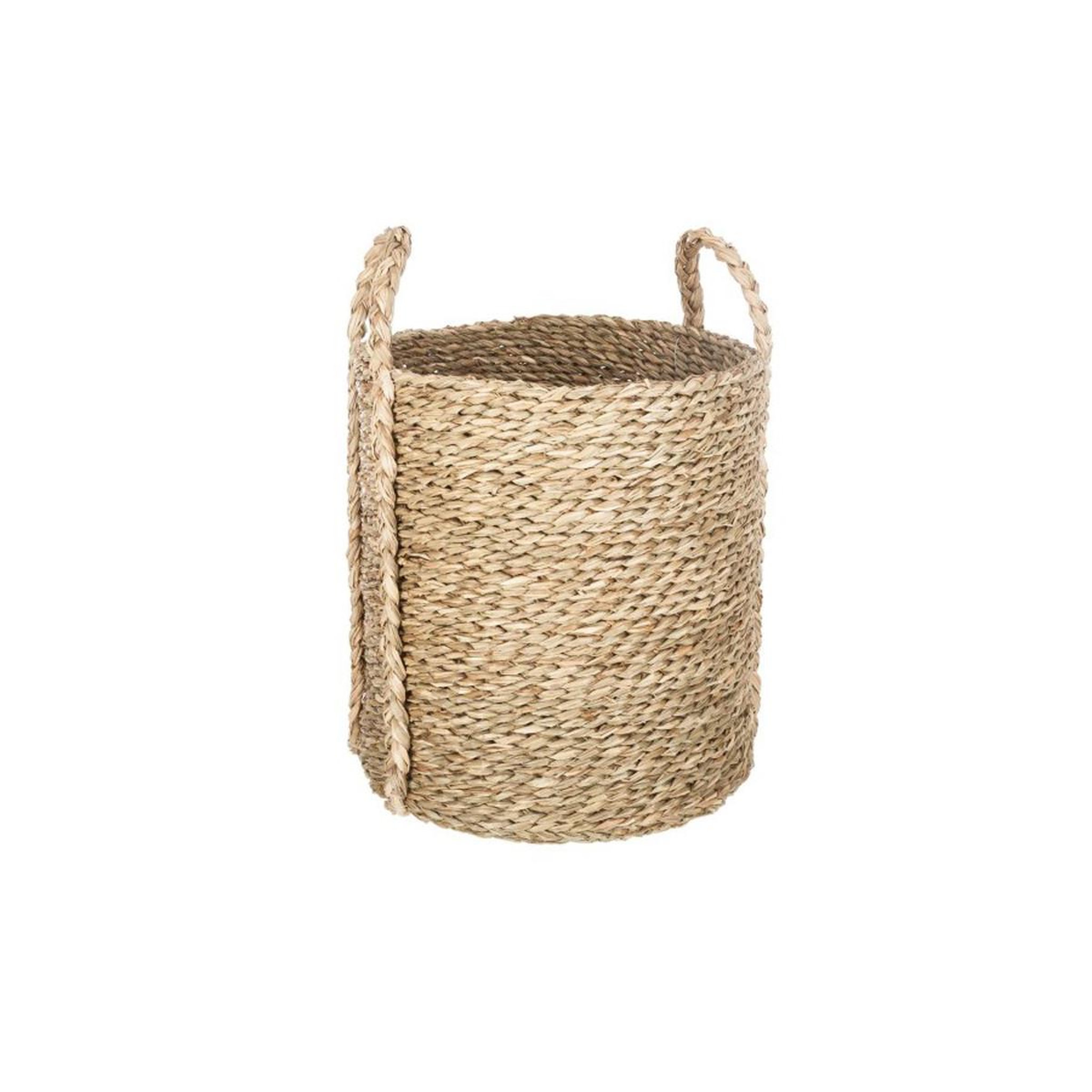 Voir la diapositive 3 : ATMOSPHERA Lot de 3 paniers de rangement cylindrique  seagrass  35cm naturel
