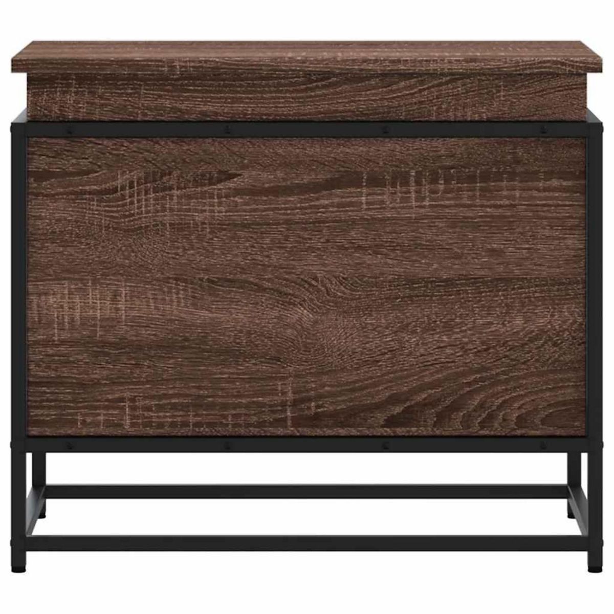 VIDAXL Boîte de rangement avec couvercle chene marron bois ingenierie