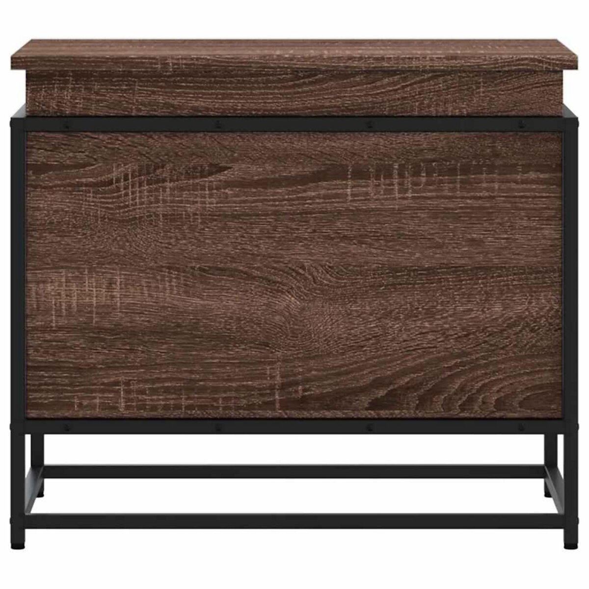 VIDAXL Boîte de rangement avec couvercle chene marron bois ingenierie