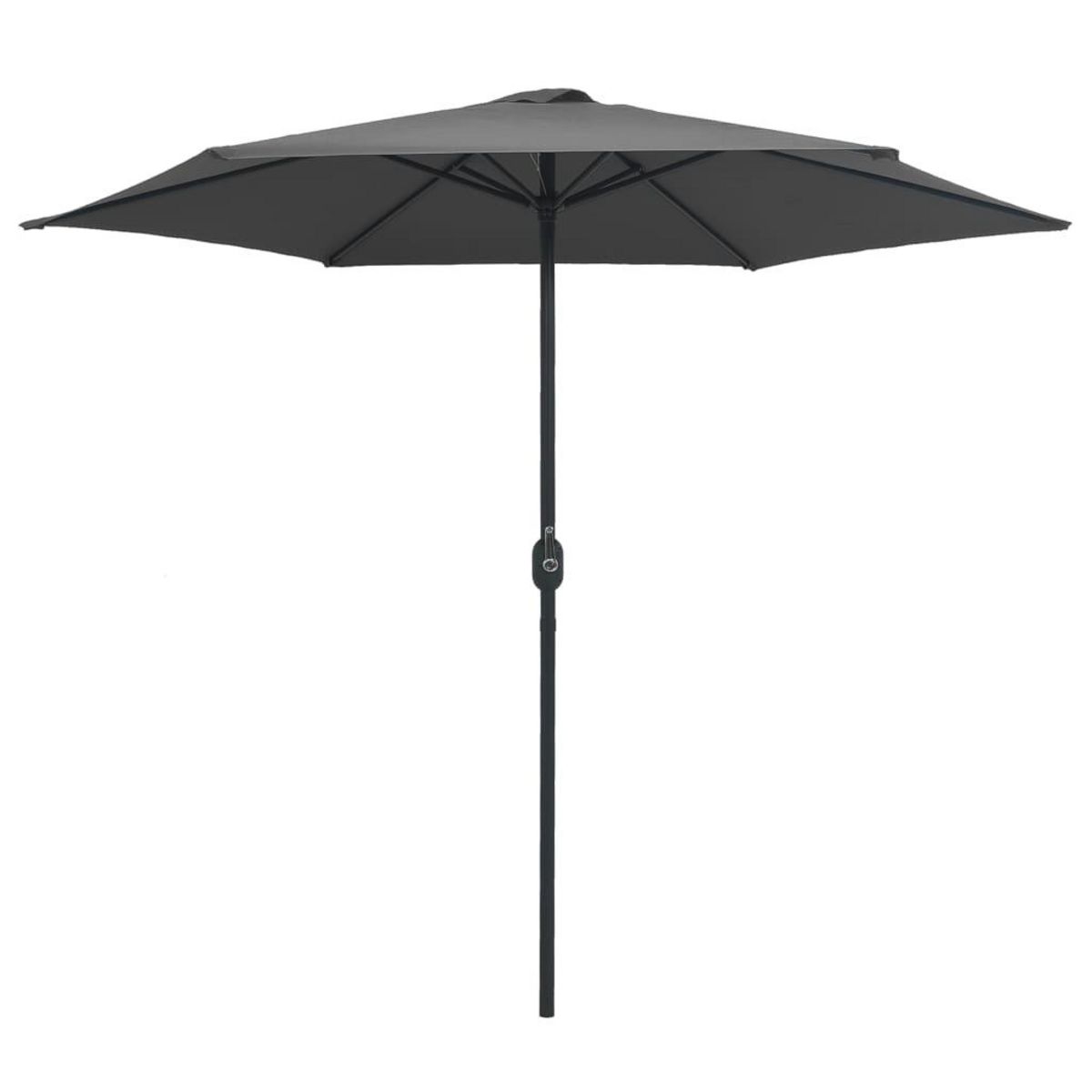 VIDAXL Parasol de jardin et mat en aluminium 270x246 cm Anthracite