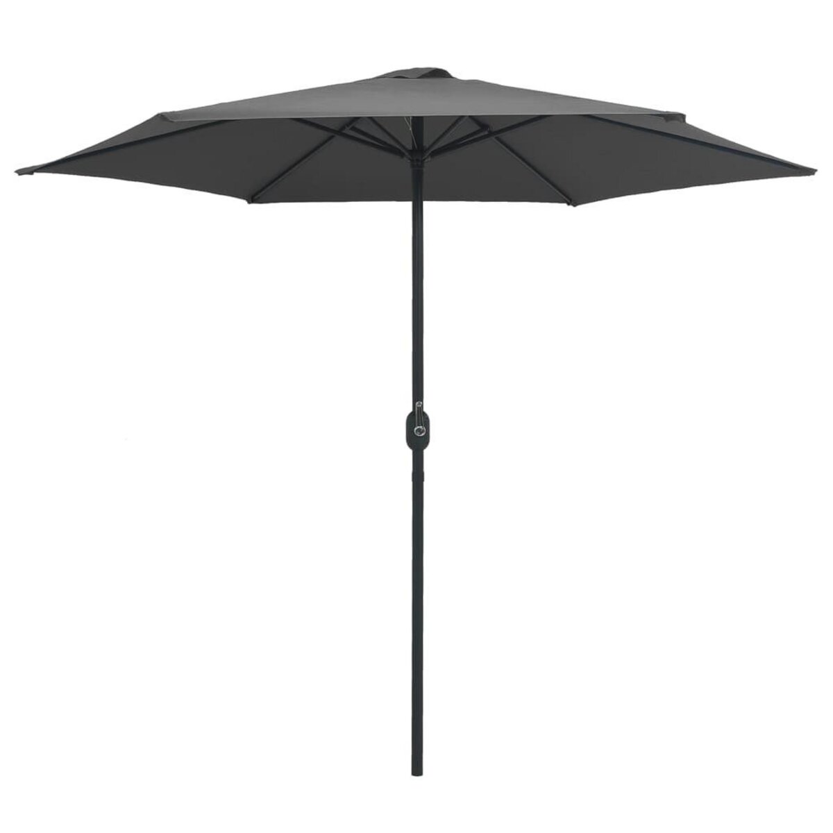 VIDAXL Parasol de jardin et mat en aluminium 270x246 cm Anthracite