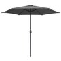 Voir la diapositive 2 : VIDAXL Parasol de jardin et mat en aluminium 270x246 cm Anthracite