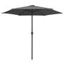 Voir la diapositive 2 : VIDAXL Parasol de jardin et mat en aluminium 270x246 cm Anthracite
