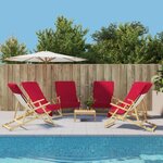 VIDAXL Serviettes de plage 6 pcs bordeaux 60x135 cm tissu 400 GSM