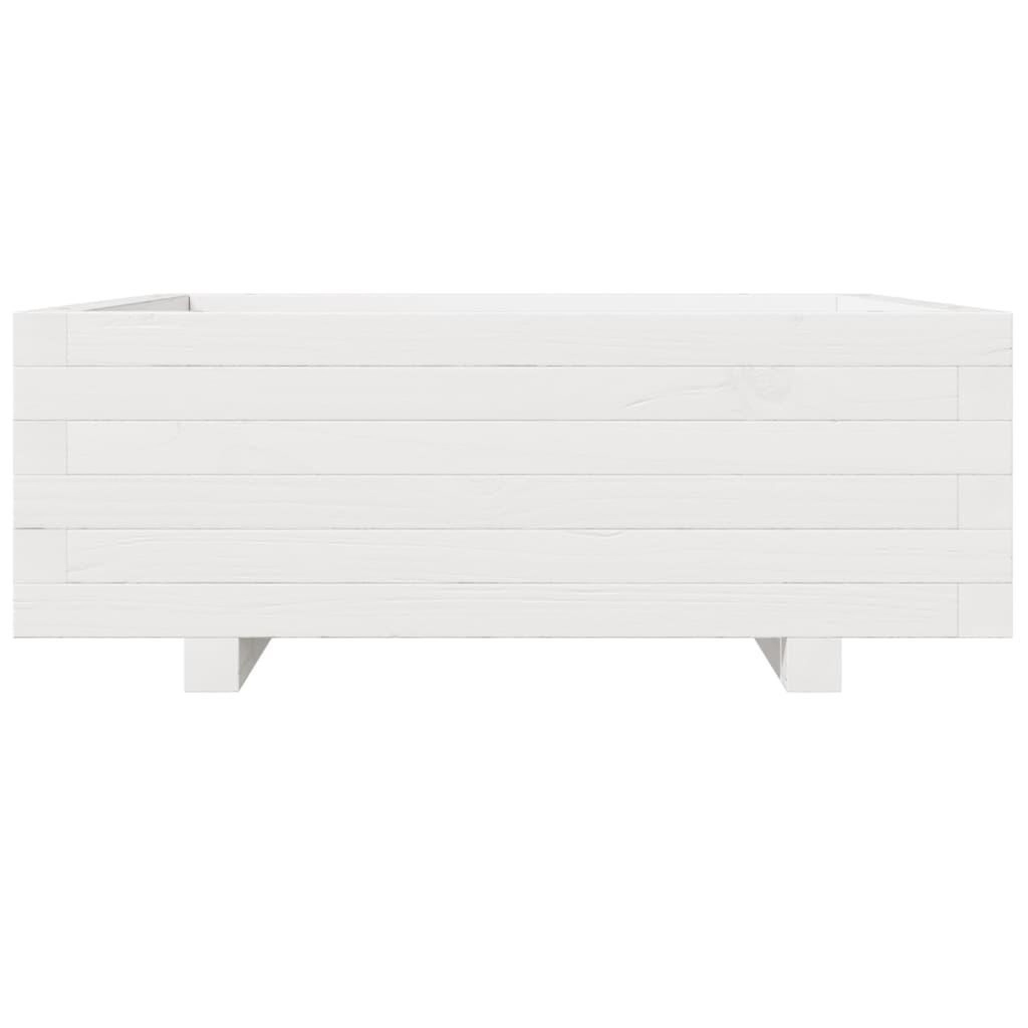 Voir la diapositive 5 : VIDAXL Jardiniere blanc 70x70x26,5 cm bois de pin massif
