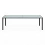 Voir la diapositive 3 : ID MARKET Salon de jardin MADRID table 240 CM et 10 chaises empilables gris anthracite plateau clair
