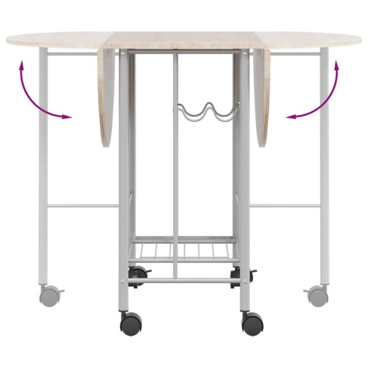 VIDAXL Ensemble de salle a manger pliable 5 pieces MDF