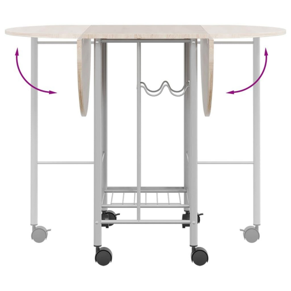 VIDAXL Ensemble de salle a manger pliable 5 pieces MDF