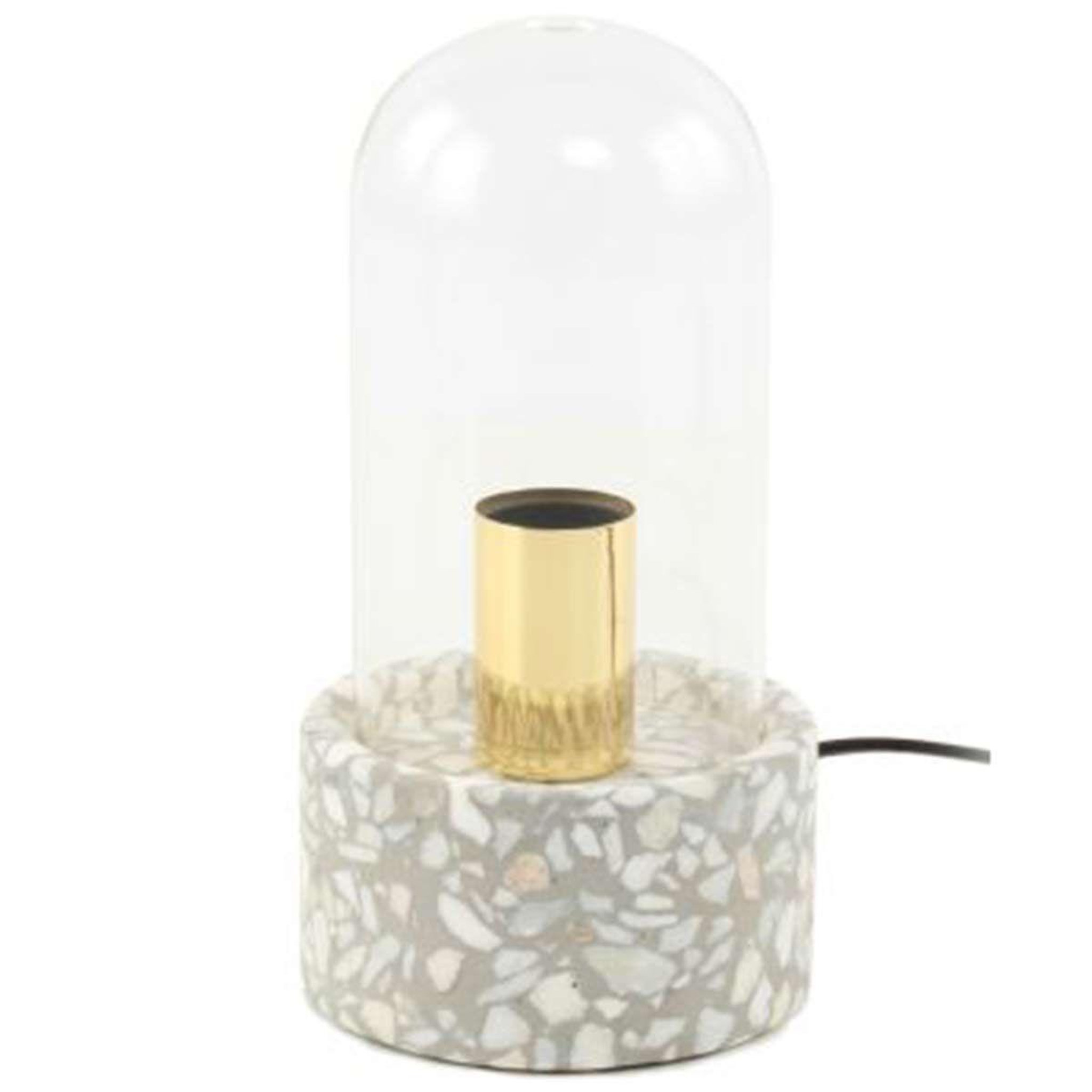 Paris Prix Lampe à poser avec dôme  curacao  24cm gris & blanc