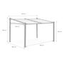 Voir la diapositive 5 : SWEEEK Tente de jardin murale, pergola aluminium 3x4m Murum , toile rétractable, toile coulissante
