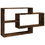 Voir la diapositive 2 : VIDAXL Etagere murale chene fume 104x20x58,5 cm bois d'ingenierie