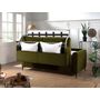 Voir la diapositive 4 : LISA DESIGN Owen - canapé 3 places convertible express couchage quotidien 140 cm matelas 12 cm en velours