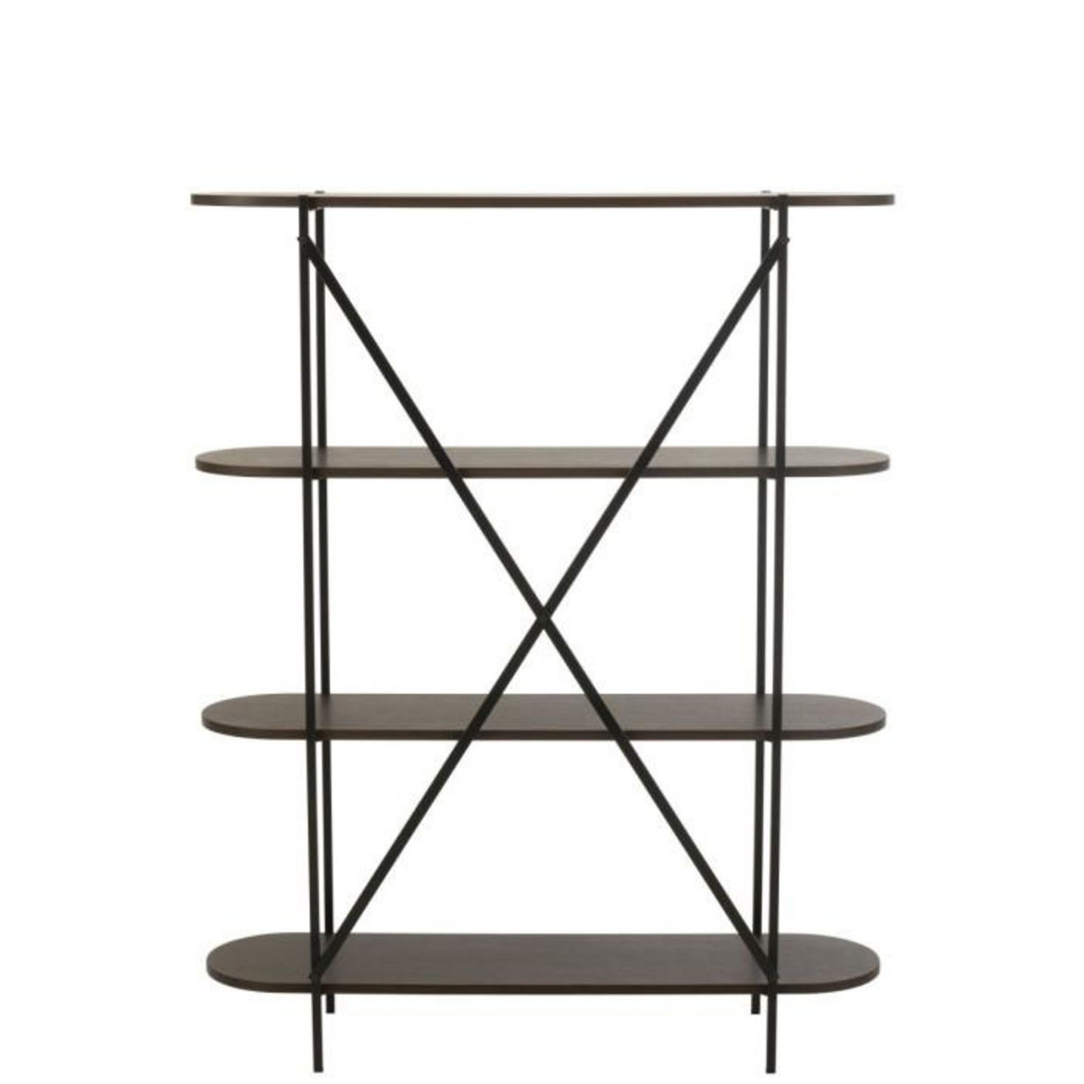 Paris Prix Étagère Ovale Design  Rodolfo  150cm Marron Foncé