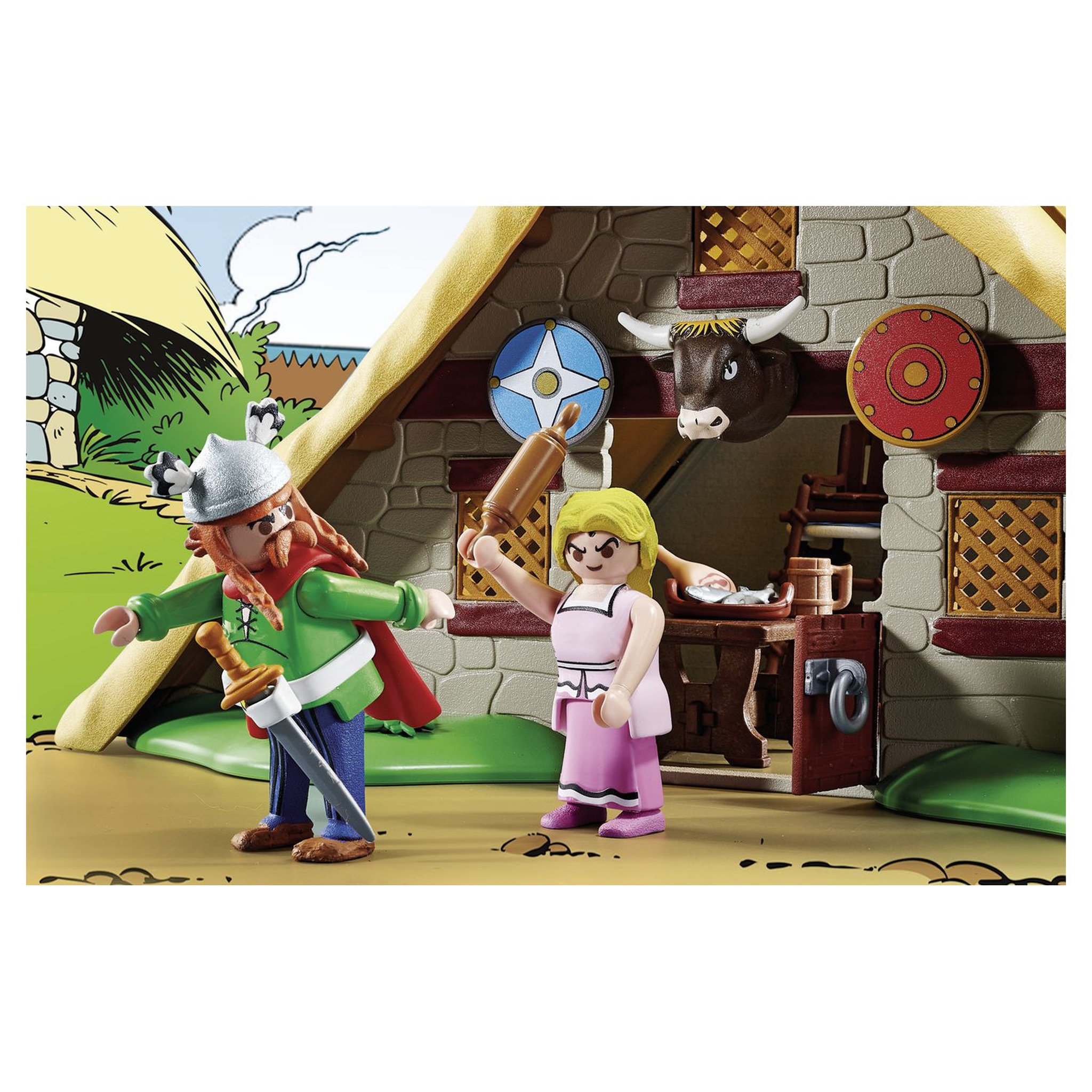 Voir la diapositive 4 : PLAYMOBIL 70932 - Astérix : La hutte d'Abraracourcix