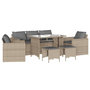 Voir la diapositive 2 : VIDAXL Salon de jardin avec coussins 6 pcs beige resine tressee